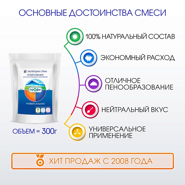 УНИВЕРСАЛЬНАЯ композиция для кислородных коктейлей №27, 300 гр.